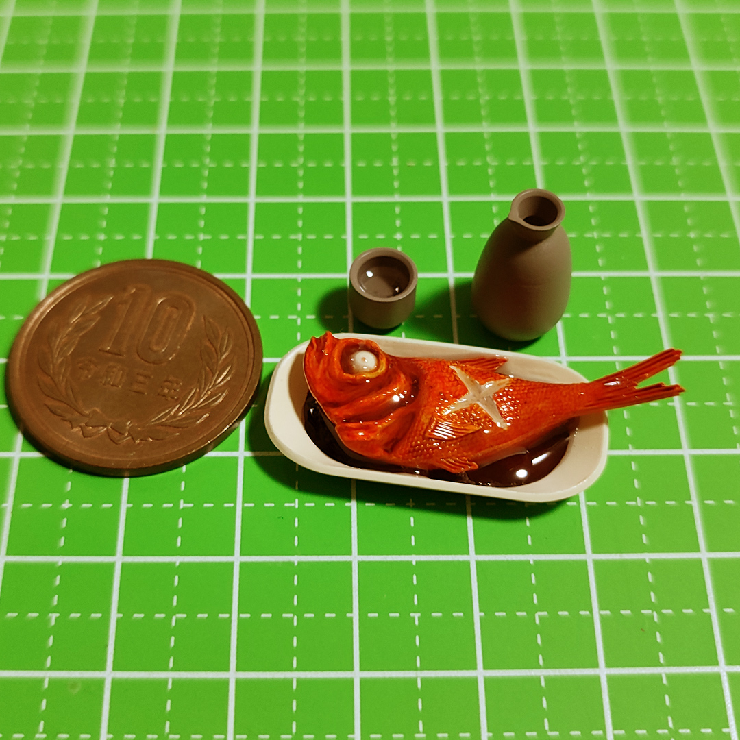 mini_mono_net's tweet image. ミニチュア晩酌セット（煮魚）