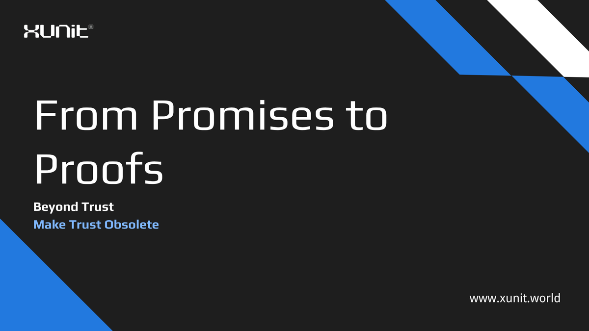 xunit_rwa's tweet image. The goal isn’t to rebuild trust.
It’s to make it unnecessary.
That’s why every module in XUnit turns subjective promises into verifiable logic.#XUnit #RWA #OKB