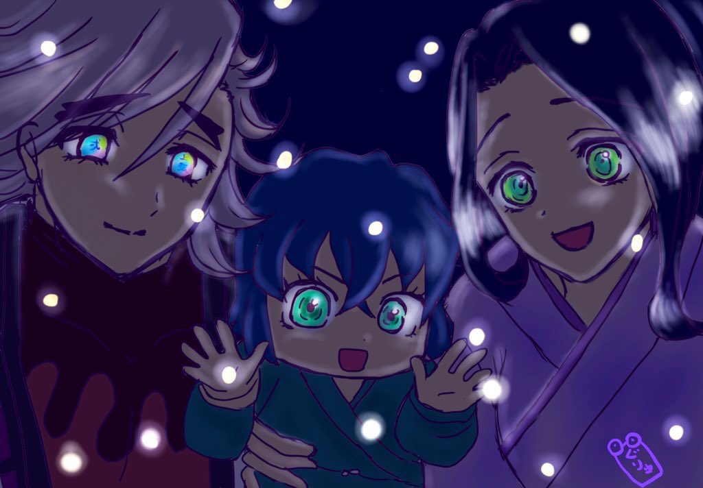 童琴伊が一緒に寺院の庭で蛍を見た夏の夜もあったらいいなという過去絵😌