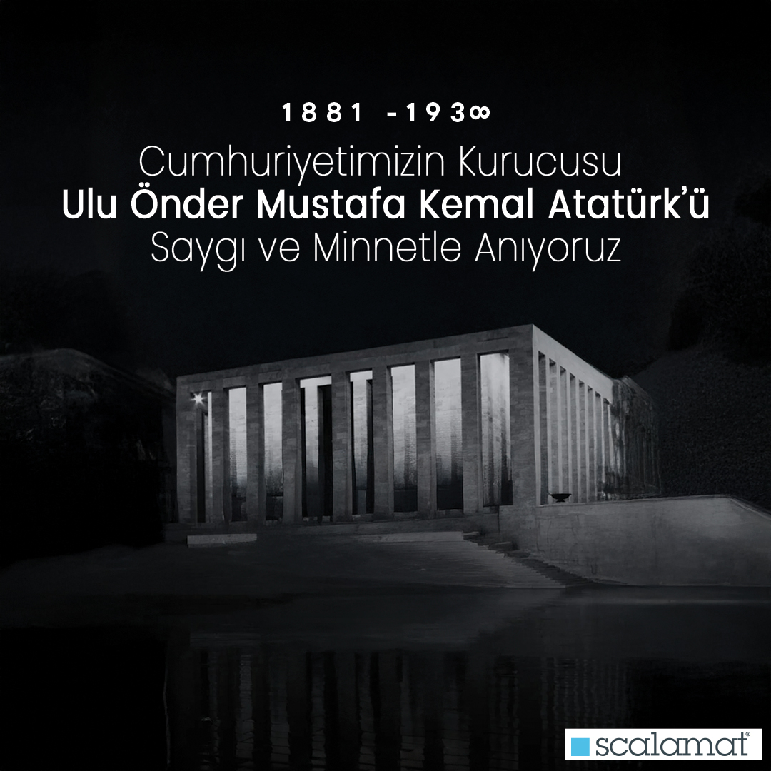 Ulu Önderimiz Mustafa Kemal Atatürk’ü saygı ve özlemle anıyor, izinden yürümeye devam ediyoruz.
#10Kasım #Atatürk #Scalamat