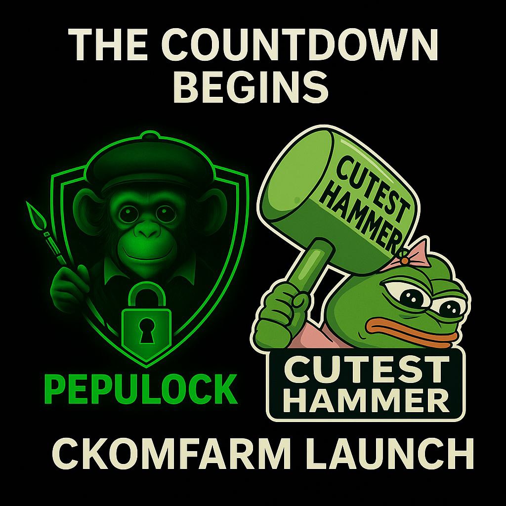 ⏳ The Countdown Begins

🎥 Join the live broadcast at 7 PM CET (6:00 UTC)

🌿 CKOMFARM goes live
💚 PepuLock hosts <a href="/cutesthammer/">CUTESTHAMMER</a>
🔥 50 Million $CKOM will be permanently burnt one hour before launch

🔗 Link below 

t.me/pepulock?video…

#PepuLock #Crypto #DeFi #MemeFarm