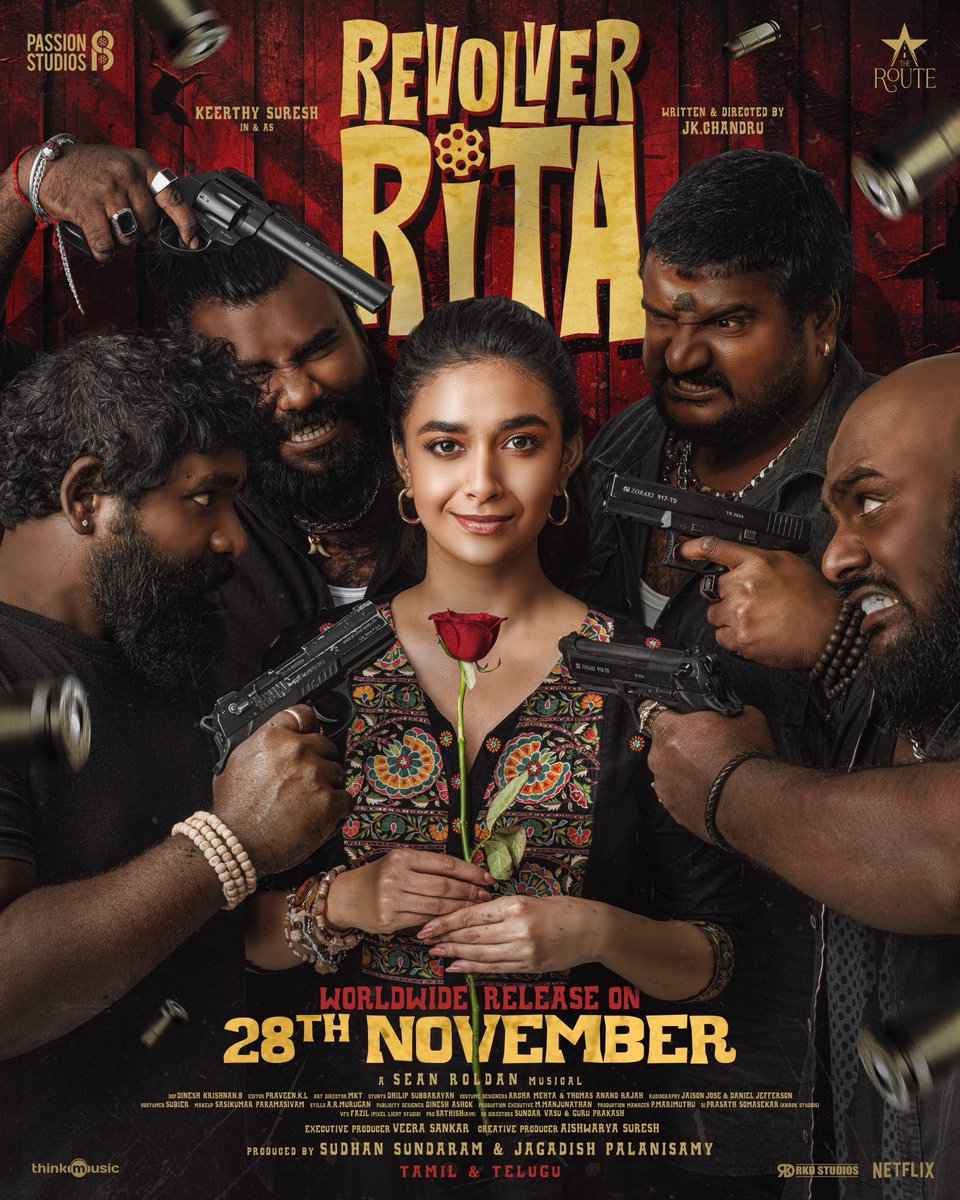 SaiKeerthy_'s tweet image. This Revolver is all set to roll on November 28th Babyy 🔥

Releasing worldwide in Tamil and Telugu 💥

#RevolverRitaFrom28November

@KeerthyOfficial @Jagadishbliss