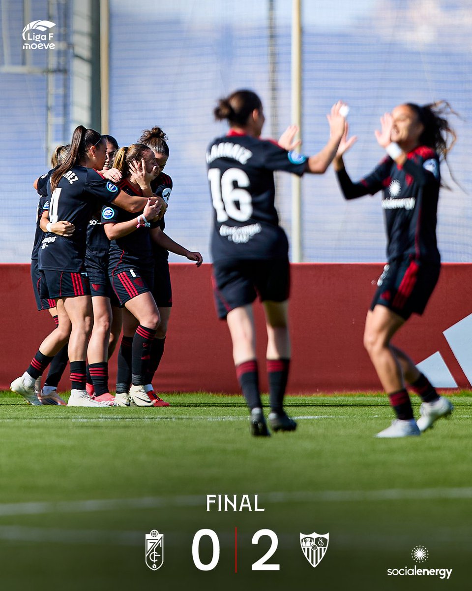 FINAL | Victoria nervionese en Granada con nueva portería a cero incluida. ¡Seguimos, Sevilla!

🔴​ 0⃣-2⃣ 🖤​(90+10') #GranadaSevillaFC

⚽️ <a href="/AA_Alvarez10/">Andrea Alvarez</a> y <a href="/_raquel8_/">•~Raquel~•</a>  🔝

#SevillaFCFem #LigaFMoeve #WeareSevilla #NuncaTeRindas