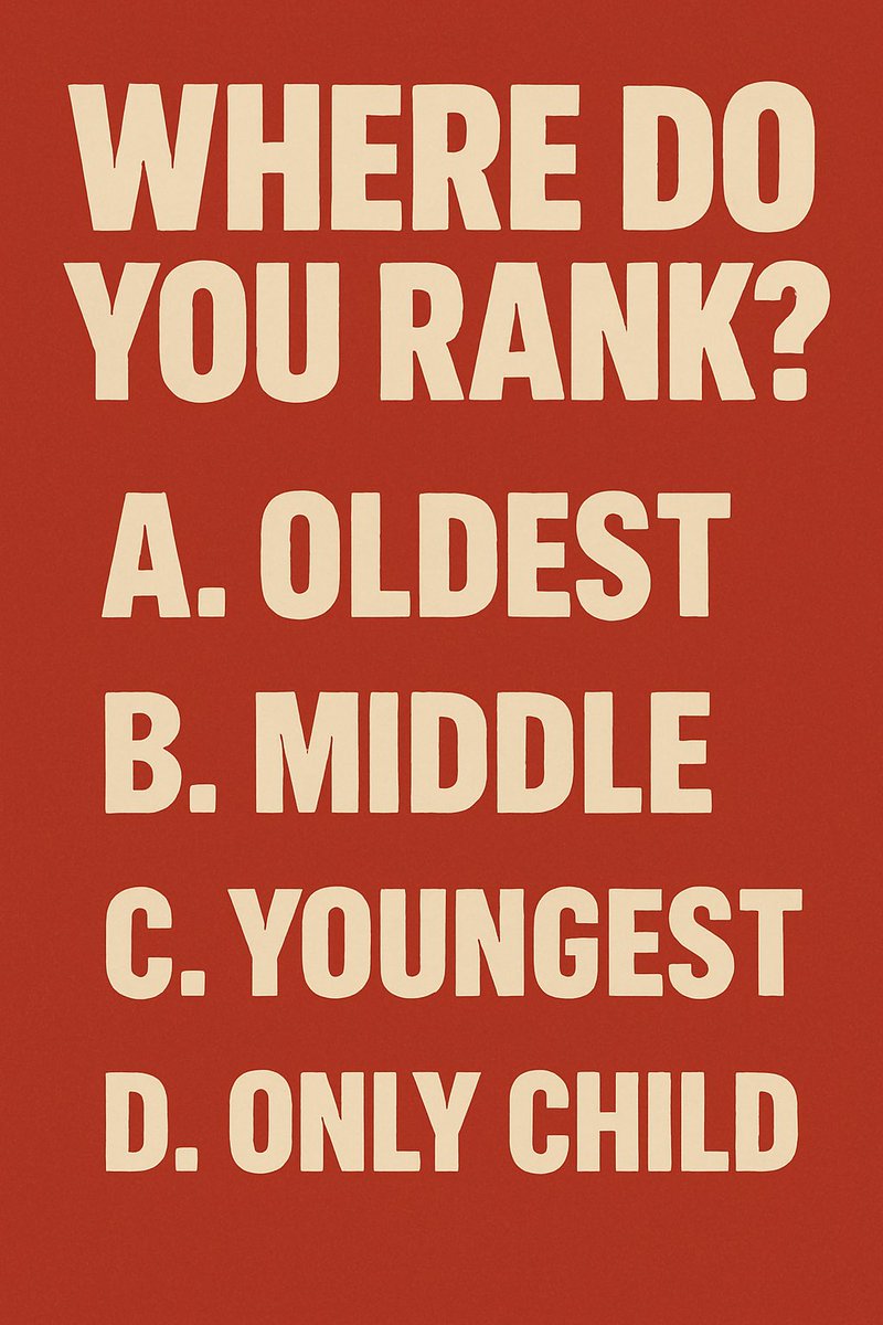 Where do you rank with your siblings? I’m the youngest.