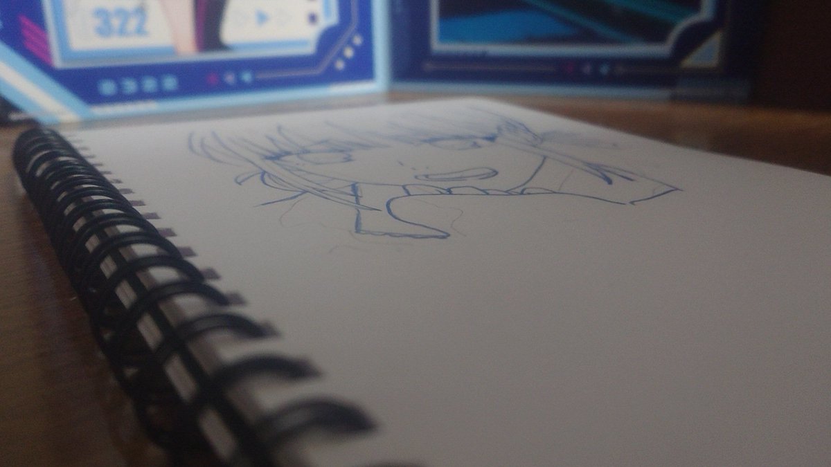 ちゃんと書いたよ笑
そして青だけなのに黒使っちゃってめっちゃ焦った笑