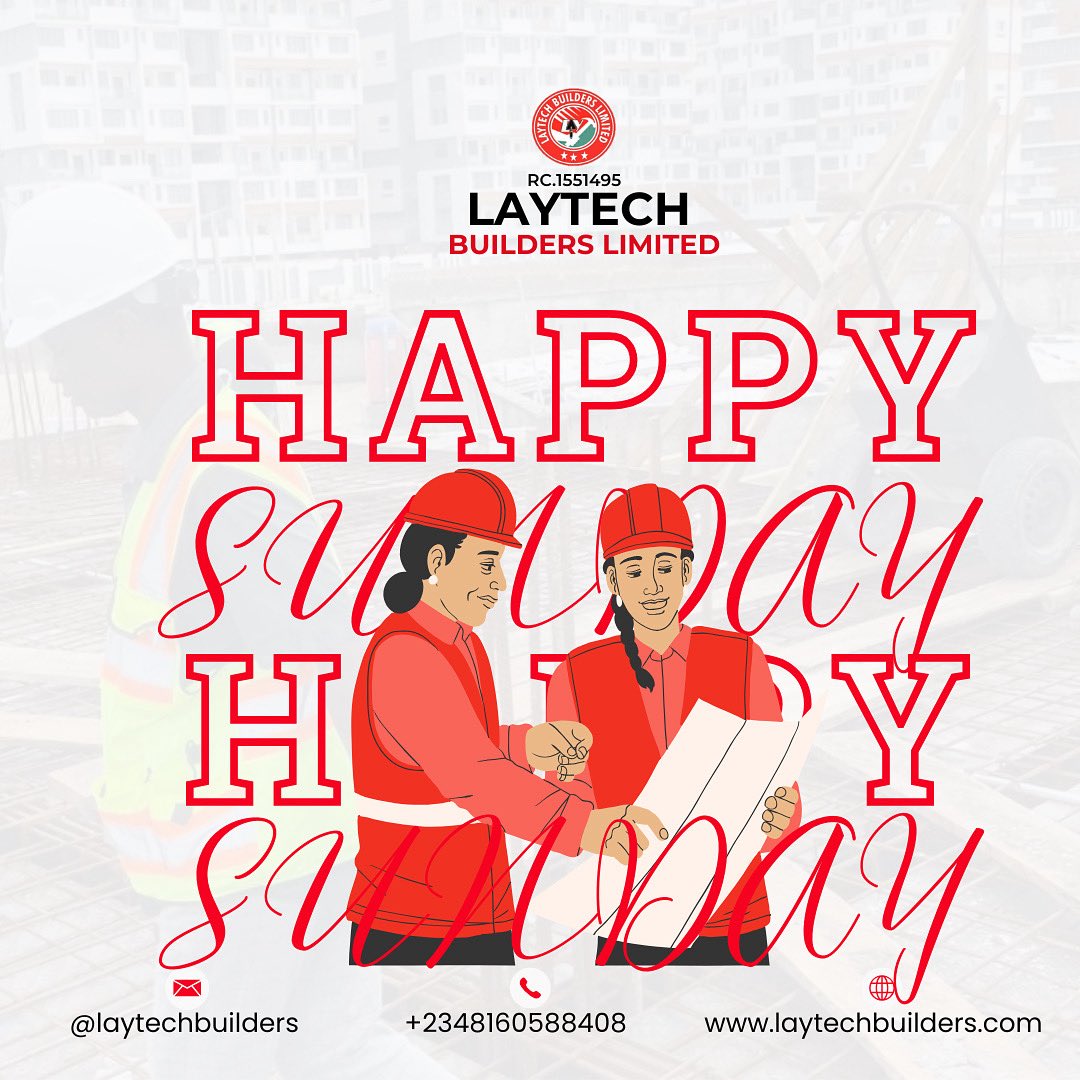Laytechbuilders's tweet photo. Happy Sunday!
Wishing you a peaceful day and a productive week ahead.
Together, we are building a smarter and better future.
#LAYTECHBuilders #SundayBliss
π +234 816 058 8408
π https://t.co/sZQdSLeqGR https://t.co/dNOeAvtoGV