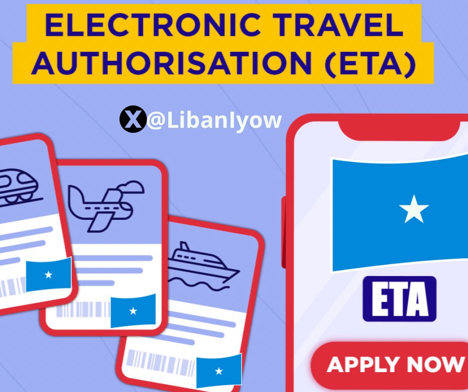 LibanIyow's tweet photo. #Rasmi
Dowladda Federaalka Soomaaliya ayaa 27-ka Nofeembar 2025 bilaabeysa nidaamka ETA (Electronic Travel Authorisation), si ay u xakameyso socdaalka rakaabka. Nidaamkan cusub ayaa si toos ah ula xirnaan doona shirkadaha diyaaradaha iyo hay’adaha Socdaalka.
Shirkadaha diyaaradaha lama oggolaan doono inay qaadaan rakaab aan haysan oggolaansho ETA.