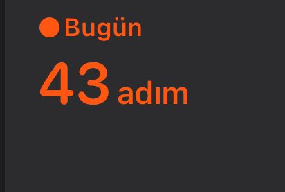 doktor: yürüyüş yapmalısın
pilates hocam:yürüyüş yapmalısın
arkadaşlarım:yürüyüş yapmalısın
eşim:yürüyüş yapmalısın
bne: