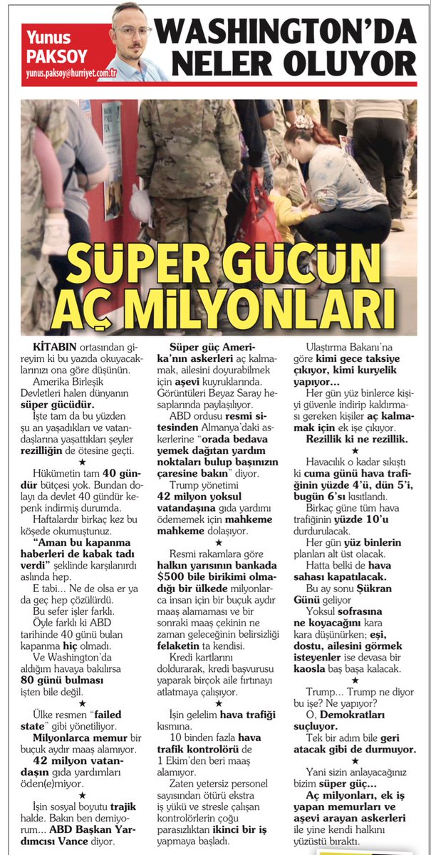 SÜPER GÜCÜN
AÇ MİLYONLARI

Kitabın ortasından gireyim ki bu yazıda okuyacaklarınızı ona göre düşünün.

Amerika Birleşik Devletleri halen dünyanın süper gücüdür.

İşte tam da bu yüzden 
şu an yaşadıkları ve vatandaşlarına yaşattıkları şeyler rezilliğin de ötesine geçti.

*