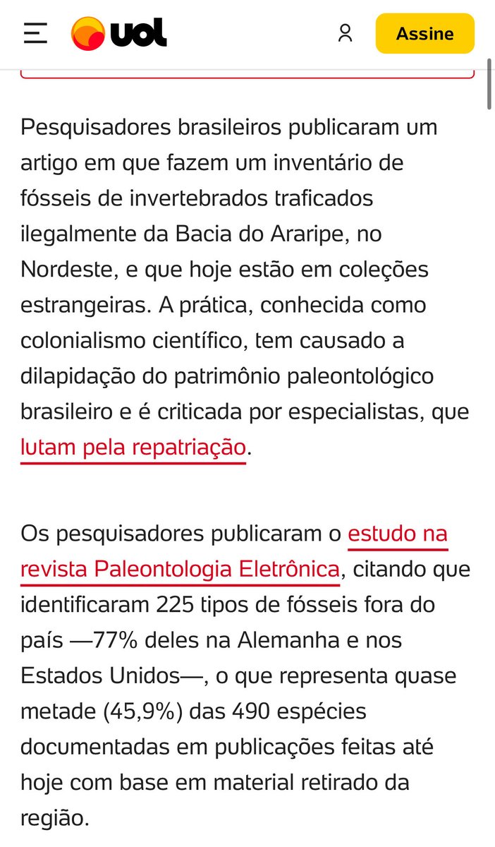 alinemghilardi's tweet photo. Publicação no UOL, de @carlosmadeiro, sobre o nosso trabalho. Entenda como o tráfico de fósseis dilapida o patrimônio cultural e natural brasileiro. ⚒️🦴
Link no próximo twt 👇🏼 https://t.co/0p2Lg885MQ