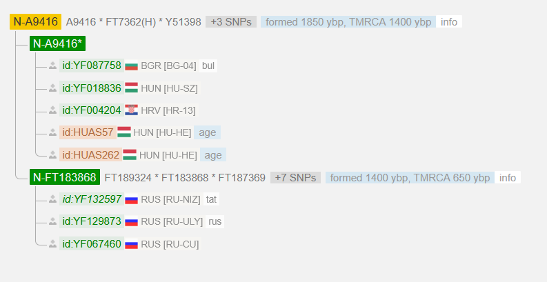 Avşar/Afshar result from Kadirli Osmaniye,
Y-DNA : N1a-M2019 > A9416

yfull.com/tree/N-A9416/