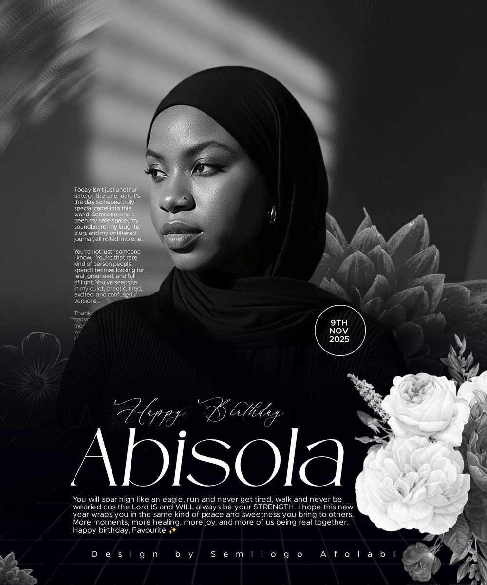 Happy birthday, my person ❤️ ✨
I celebrate your growth, your light and your strength.  
May God grants what your heart truly wants and even if na me 😌... Phew 

You deserve it all love🦋