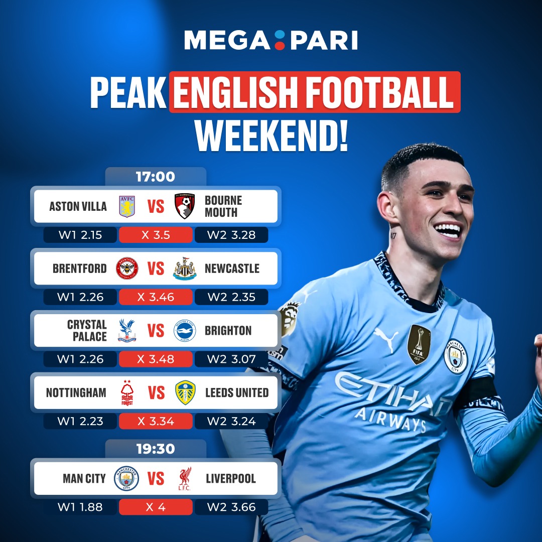 🔥 TOP GAMES OF THE DAY 🔥

Saturday football is back!! Who’s taking control today? 👇

Bet on Megapari> megapari.media/46MFHiG

#Megapari #EPL #PremierLeague #football #Betting