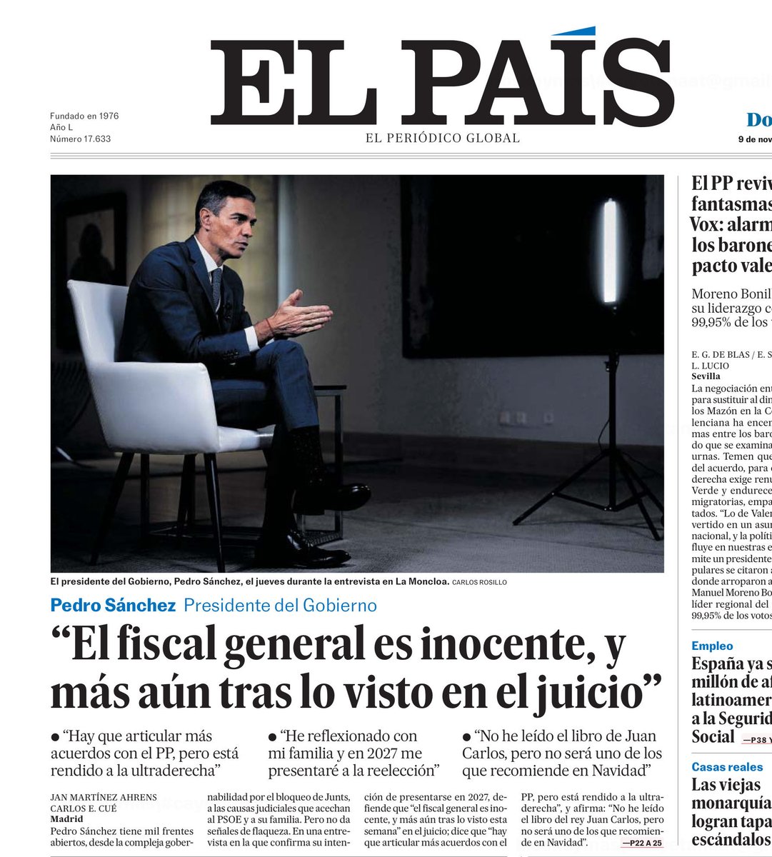 Este titular es un ataque frontal contra la Constitución y la separación de poderes. A España le costará recuperarse de la degradación institucional de este gobernante altanero y tuercebotas