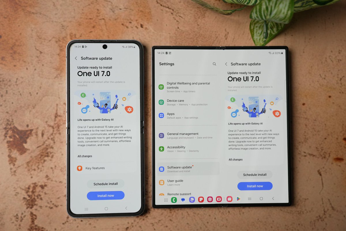 Archies1111's tweet image. Under 25k phone la munadiye One Ui 7 direct ah kodukiran
aanaa..
Flip6 &amp;amp; Fold 6 2thukum oneui 7.0 Update ipothan  oru valiya vanthuruku....!!!🤦‍♂️ #OneUI7