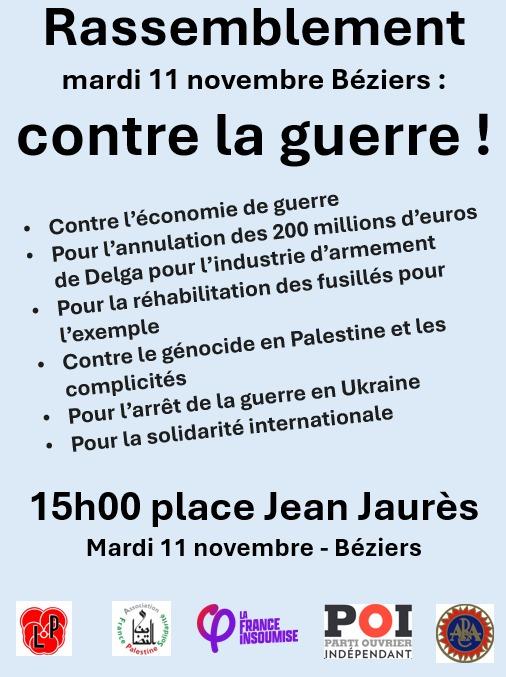 LibreGroupe's tweet image. rassemblement à Béziers