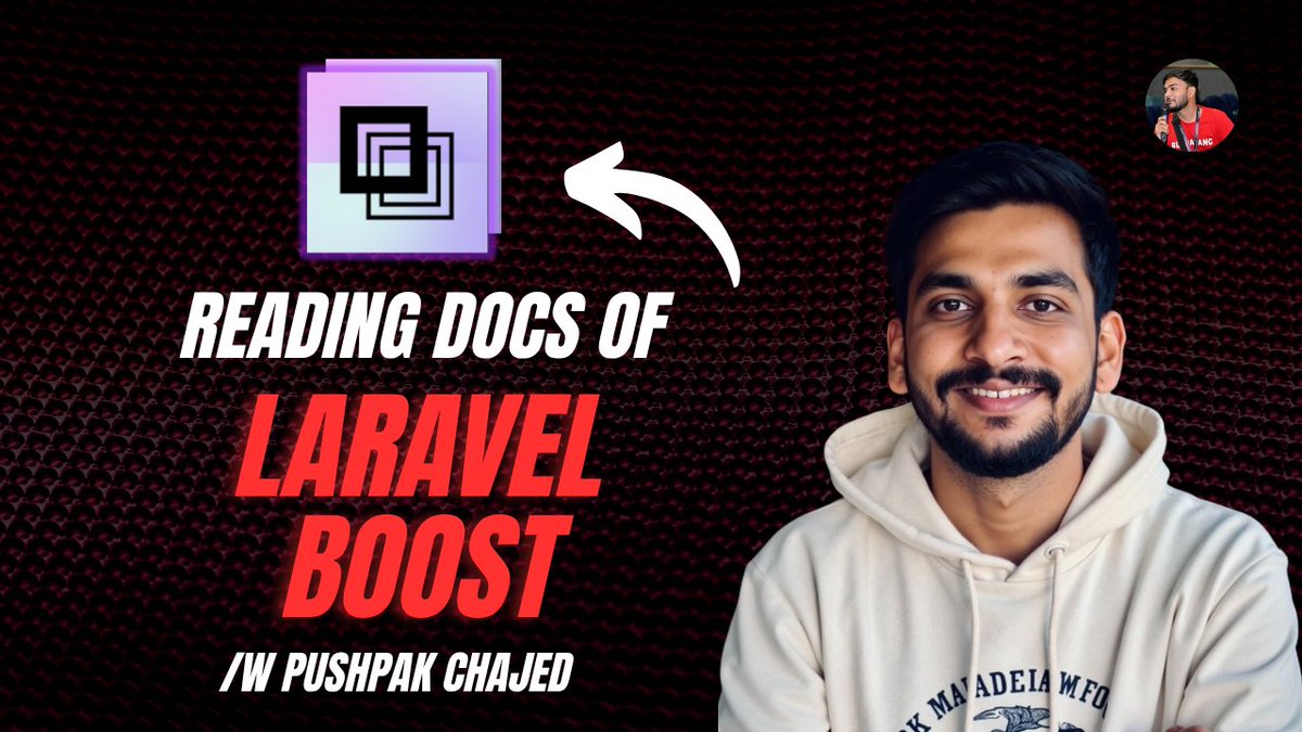 Laravel devs, join us at 3:30 PM UTC (aka 9 PM IST) today as <a href="/pushpak1300/">Pushpak</a> and I read the entire Laravel Boost docs 💪