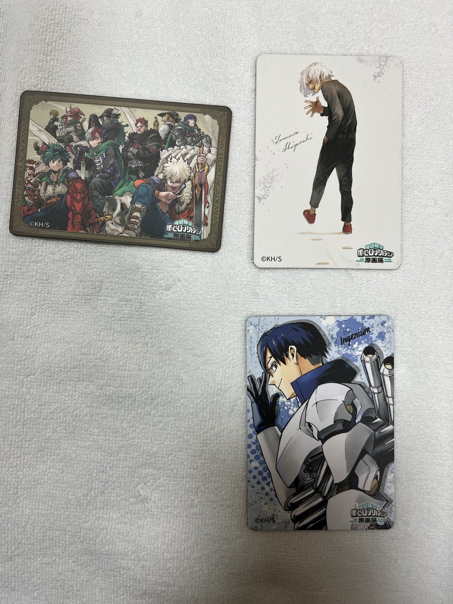 nekojimahero's tweet photo. 【交換】僕のヒーローアカデミア ヒロアカ 原画展 マグネットステッカー

譲：画像1枚目飯田、死柄木
　
求：2枚目💕

上の2枚は相沢含む取引のみ

郵送交換希望です
検索からでもお気軽にお声掛けください https://t.co/pejBpskPIL