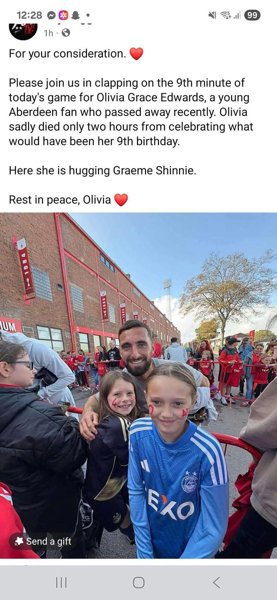 One for any well fans travelling to Aberdeen today 

Rest In Peace Olivia