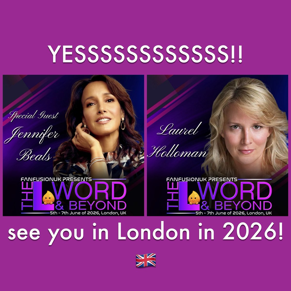 what a way to wake up. i don’t need a VIP. i just want to be in the room where this happens. i’m already there. 🤗💖🇬🇧 

thank yoy <a href="/jenniferbeals/">Jennifer Beals</a> and <a href="/LaurelLHolloman/">Laurel Holloman</a> 🥹🙏🏻💖
