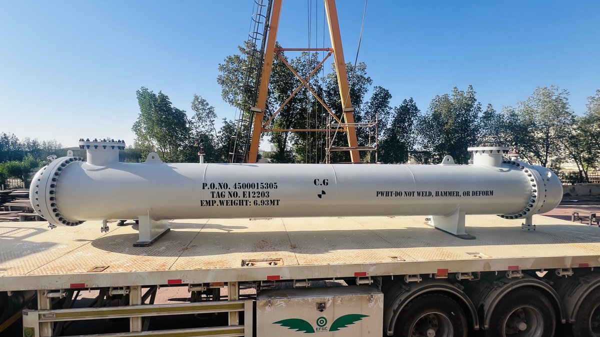 anastp143's tweet photo. Successful delivery of a Shell &amp; Tube Heat Exchanger, designed and manufactured in full compliance with ASME Sec. VIII Div.1, complete with U-Stamp and NB Registration.

Scope: Design, fabrication, testing, and supply.
Timeline: Completed within 7–8 weeks from design to delivery. https://t.co/kMXtK6BmEo