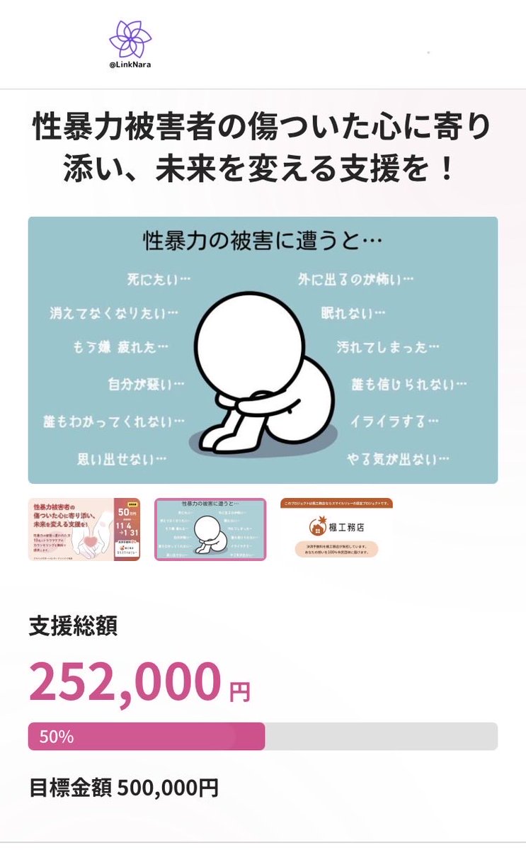 NpoAtlinknara's tweet photo. 【クラウドファンディング進捗状況】

現在、支援者「12名」、支援金額「252,000円」となっております！

11月4日から始まったプロジェクトにも関わらず、わずか１週間足らずで多くの方にご支援いただき、本当にありがとうございます🙏🏻✨

【お願い】→ https://t.co/zTOp5y3G17