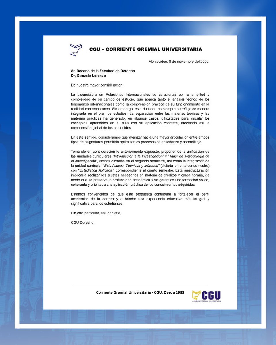 CGU Derecho tweet media