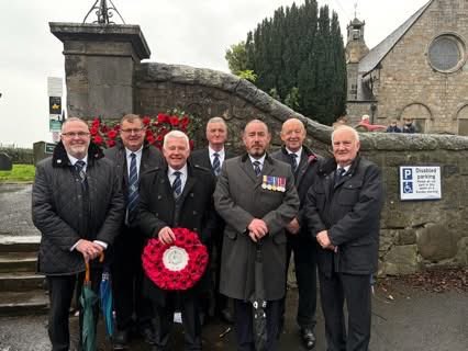 KM482masons's tweet photo. Lodge brethren joined our Right Worshipful Master, Bro. P. Cox in attending the Service of Remembrance @ Kirkliston Parish Church. After the service,the brethren joined a procession to the village War Memorial, where RWM laid a wreath on behalf of the Lodge. We Will Remember Them https://t.co/8ImAC4IgNu