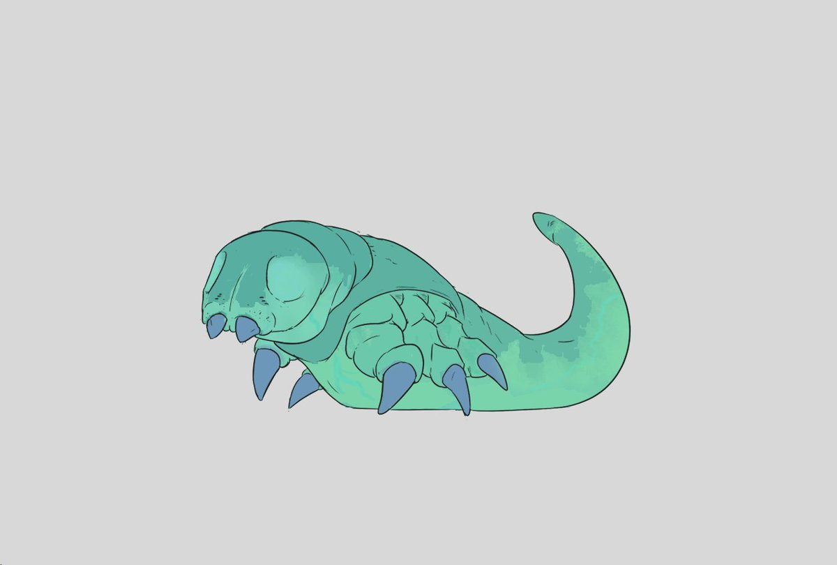 aFallenWolf's tweet photo. L Drexx give live birth to a larva-like infant. There can be anywhere from 1-6. The larva will eat non stop until they form a chrysalis in a month. Much later they emerge as a young pup, about the size of a human toddler. #StarDate #Alien #SpecEvo #SpecBio https://t.co/NepchuWOLm