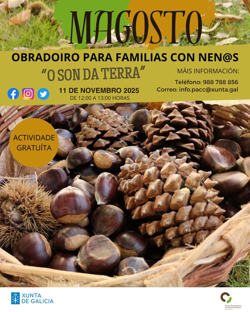 PACC_San_Cibran's tweet photo. 🗣️ Pois aquí tendes unha nova #actividade do Parque Arqueolóxico para o vindeiro martes 11 de novembro 🎶👇 https://t.co/wTlhKht4nT