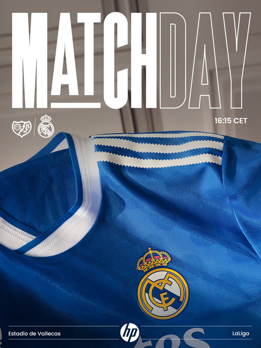 🇪🇦JOUR DE MATCH!🇪🇸
👌🏽¡HOY JUGAMOS!👌🏽
💪🏽¡IT'S MATCHDAY!💪🏽
🆚️ RAYO VALLECANO
⚖️ JOURNÉE 12 LA LIGA EA
🏟️  ESTADIO DE VALLECA
⏰ 15H15 GMT

#dakarsenegal #Kebetu #RealMadridCf #PeñaSenegal #RayoRealMadrid