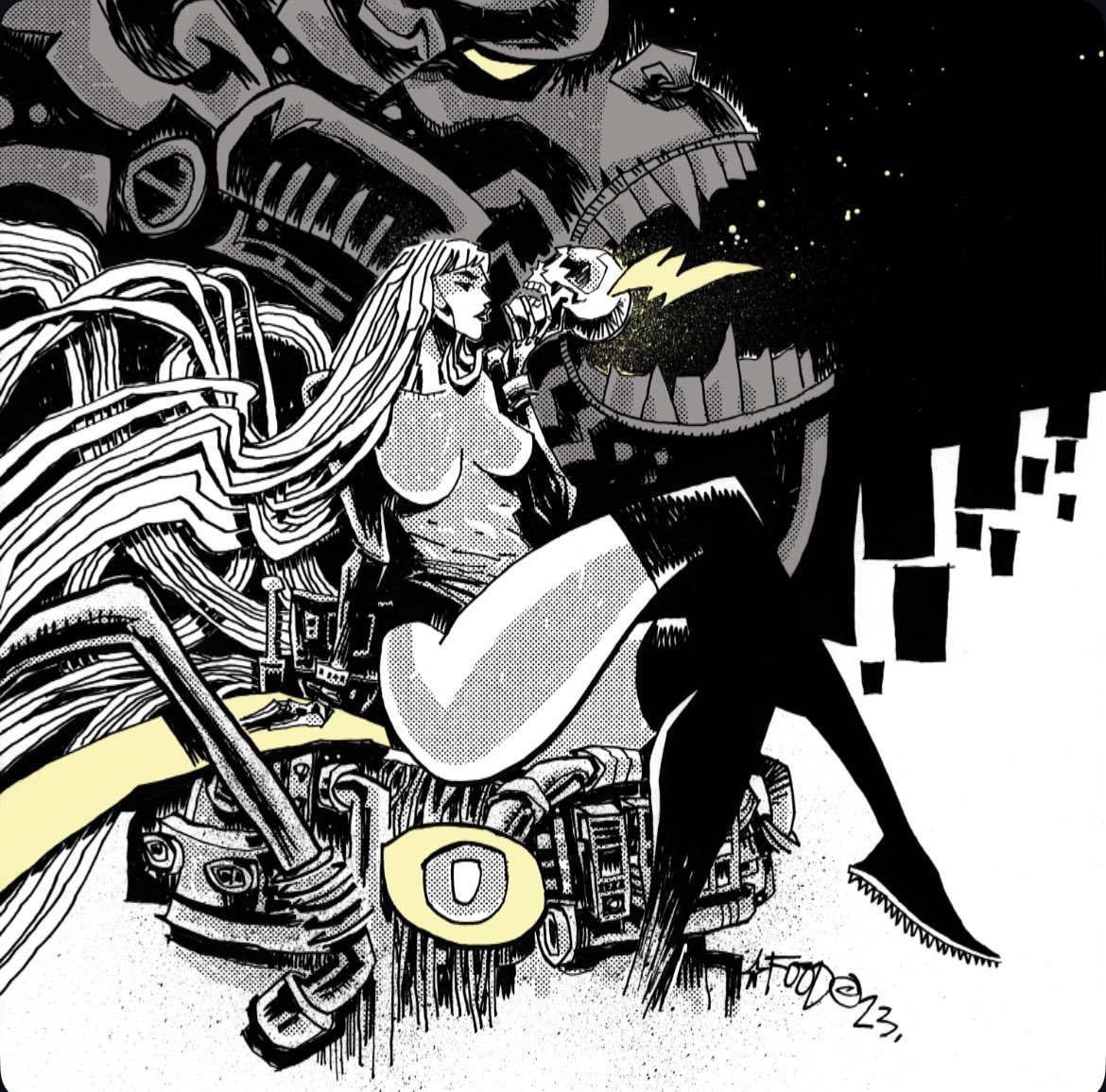 JimMahfood's tweet photo. Weekend jams.
πππ
#mixedmedia #party #art #weekend #jams #illustration #comics #comicbooks #psychedelic #visualfunk #foodone #jimmahfood https://t.co/Jcqk64V4st