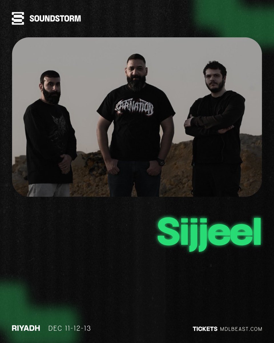 HeavyArabia's tweet photo. Saudi brutal death metal at its most vicious! 🔥 SIJJEEL is ready to turn SoundStorm into a battlefield 🤺🏴‍☠️

Catch them live at SoundStorm 2025 💀 https://t.co/zSwWixYave