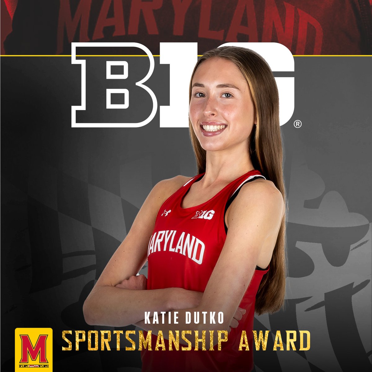 Congrats to Katie on being named our Big Ten Cross Country Sportsmanship Award honoree!