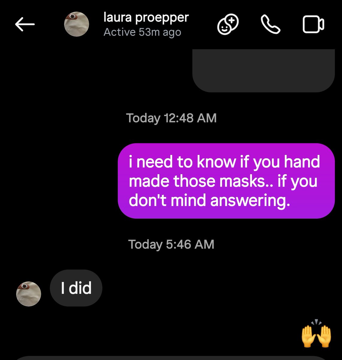 TylerOnceSaid's tweet image. confirmation that twenty one pilots&apos; stylist, laura, hand made the masks they wore for the seven nation army performance.  i mean, i know they aren&apos;t selling those things off the shelf or anything. but i had to ask. lol