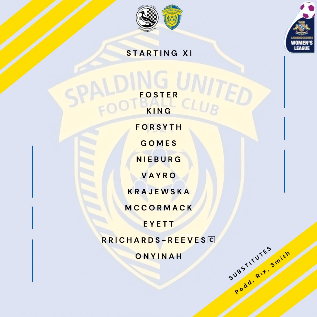 Your starting lineup ⚽️

#upthetulips #spaldingunitedwomen #spaldingunited