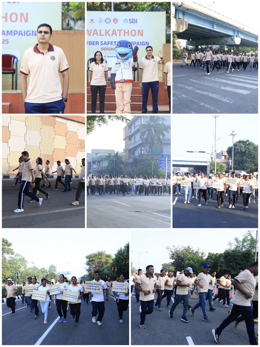 dcpbbsr's tweet photo. From streets to pitches! Commissionerate Police rocked the Cyber Safety Walkathon with enthusiastic officers, followed by a fun-filled cricket match that brought joy, unity, and awareness to the table. #CyberSafeOdisha
#StopVerifyBeSecure
#BeAwareBeSafe
#WeCareWeDare https://t.co/0qCyXOKqbm