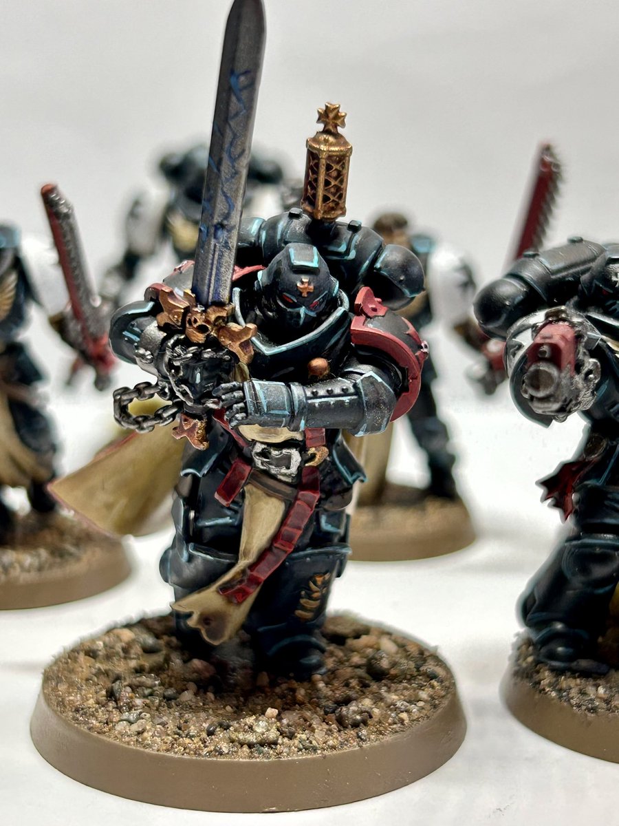 averagepaints's tweet image. Finished my Black Templar Crusader squad! Phew these models have a lot going on, but a really fun and characterful set of Space Marines, even if they are absolutely the bad guys! #warhammercomunity #paintingwarhammer