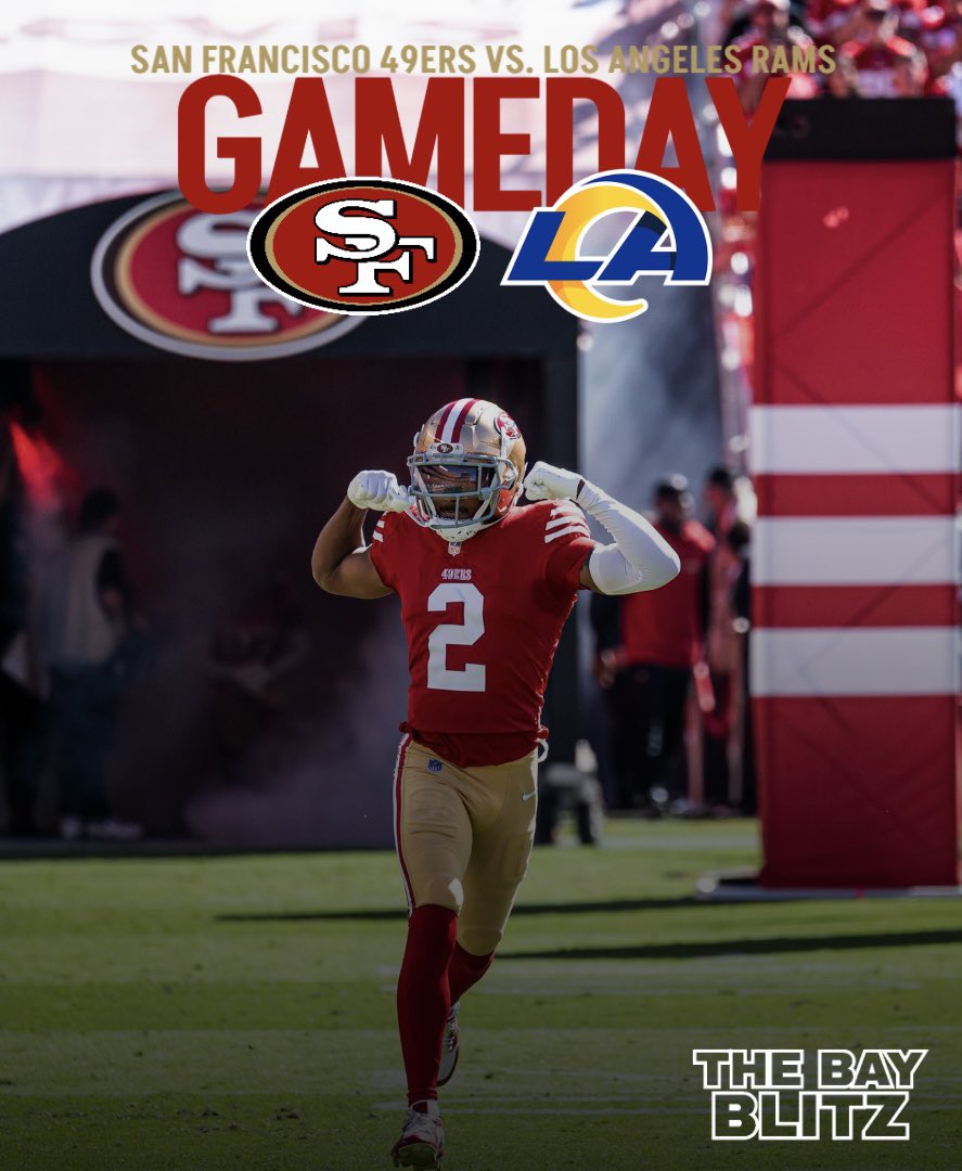 TheBayBlitz's tweet image. NINERS GAMEDAY.

It’s Sunday which means the #49ers are back in business. Today, the Los Angeles Rams are in town for an NFC West matchup.

San Francisco is undefeated in NFC West games, can they keep the momentum in conference games?

#FTTB