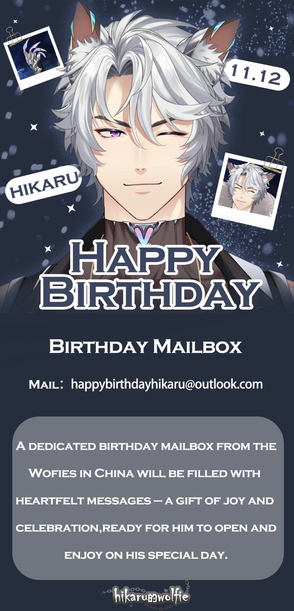nxlzy4's tweet image. 🐺Happy Birthday Hikaru🐺

Fan projects from the Wofies in China

  #Vtuber #hikawoo_art