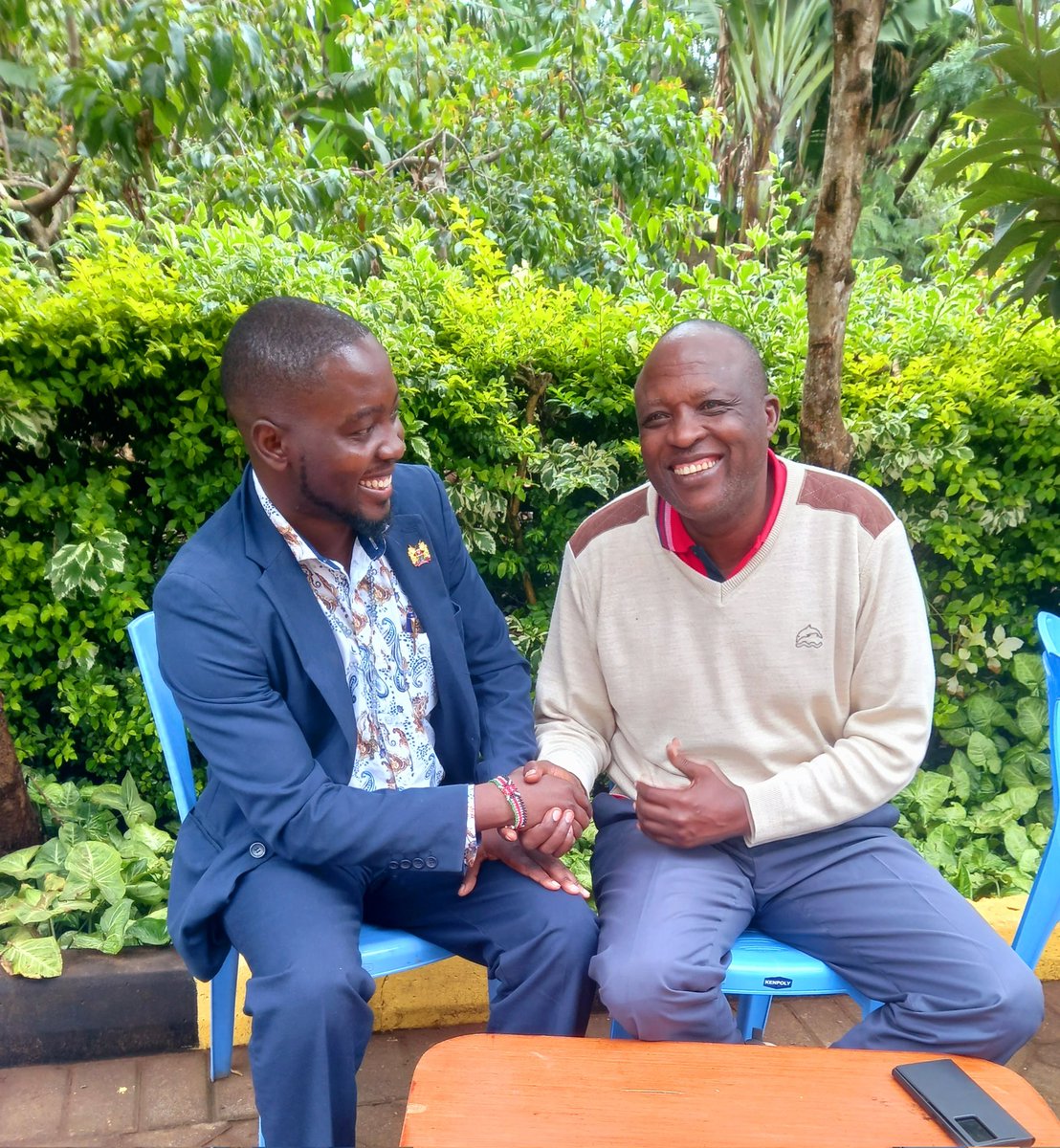 NyagaBrianM's tweet photo. Held a fruitful discussion with Hon. Julius Taitumu, MP, Igembe North and Member of the Departmental Committee on Education &amp; Research at the N.A. He affirmed that confirming Intern Teachers to P&amp;P terms by Jan 2026 is achievable with the necessary supplementary budget. https://t.co/5JruwyfW9k