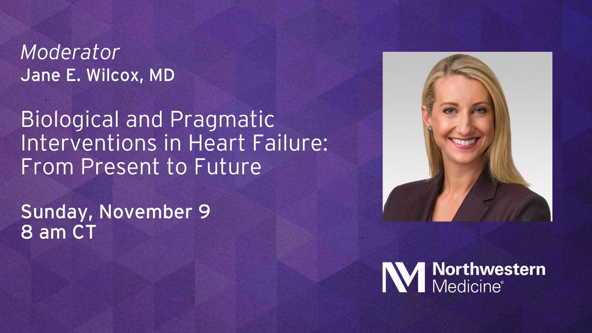 NMCardioVasc's tweet photo. Jane E. Wilcox, MD (@WilcoxHeart), will moderate the session at #AHA25 titled “Biological and Pragmatic Interventions in Heart Failure: From Present to Future.” #NMatAHA @AHAScience. See full schedule here: https://t.co/E5cUVUGHhJ https://t.co/CdfSccwaPi