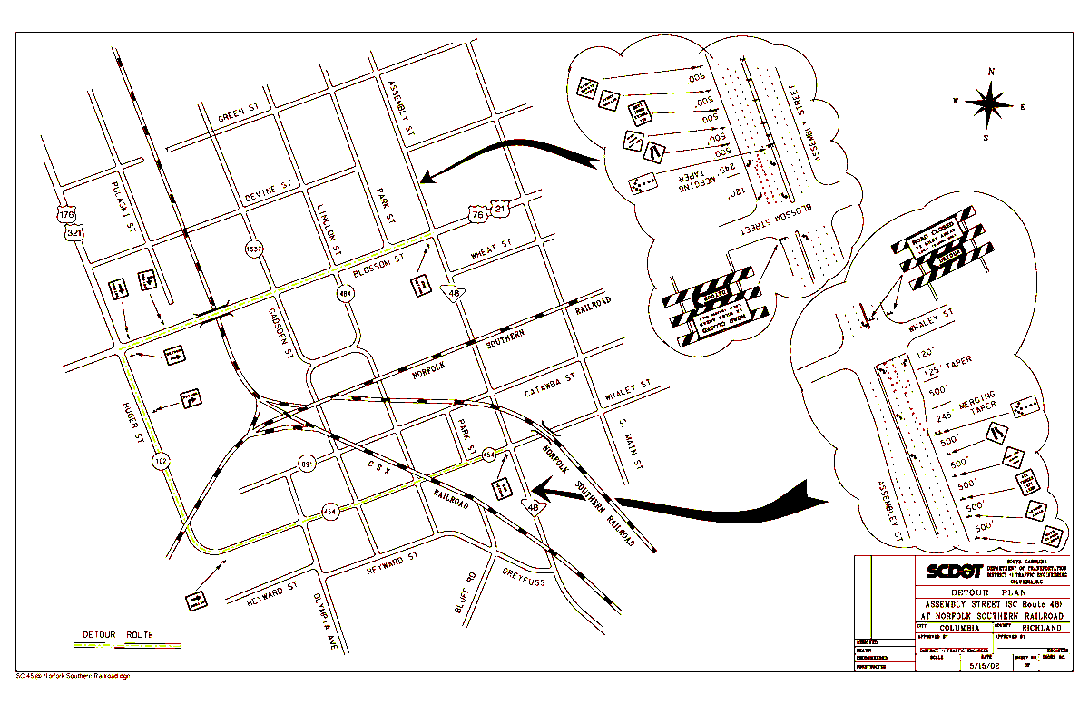 CityofColumbia's tweet image. 🚧 TRAFFIC ALERT: Assembly St. will be closed between Catawba St. and Whaley St. from 2:00 a.m. Tues., Nov. 11 to 7:00 p.m. Wed., Nov. 12 for railroad track repairs.

Expect delays and use alternate routes. Dates can change due to weather. 

#ColumbiaSC