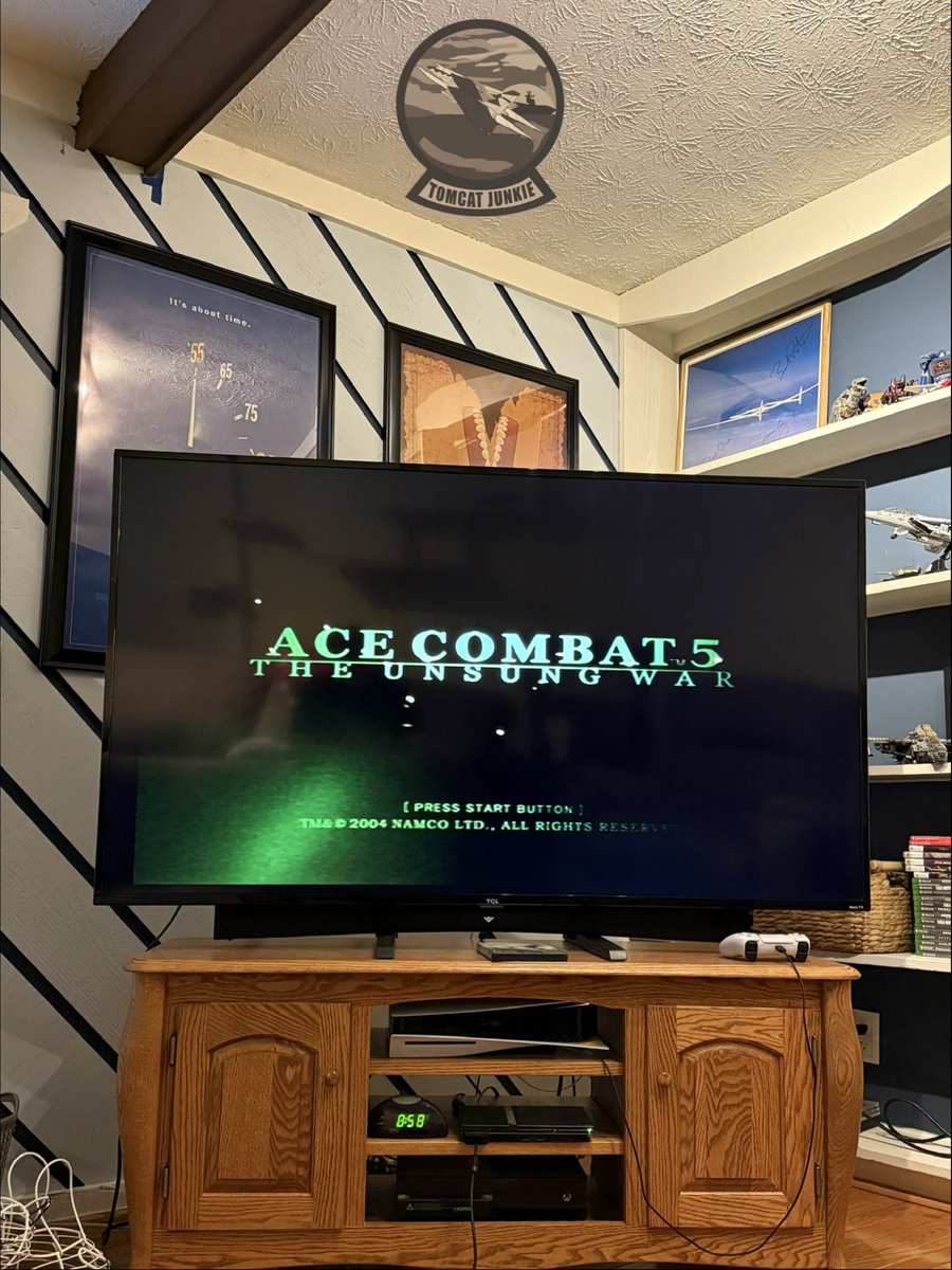TomcatJunkie's tweet image. It’s Sunday morning in 2025 and I’m playing Ace Combat 5 on the PS2. Things are exactly as they should be.