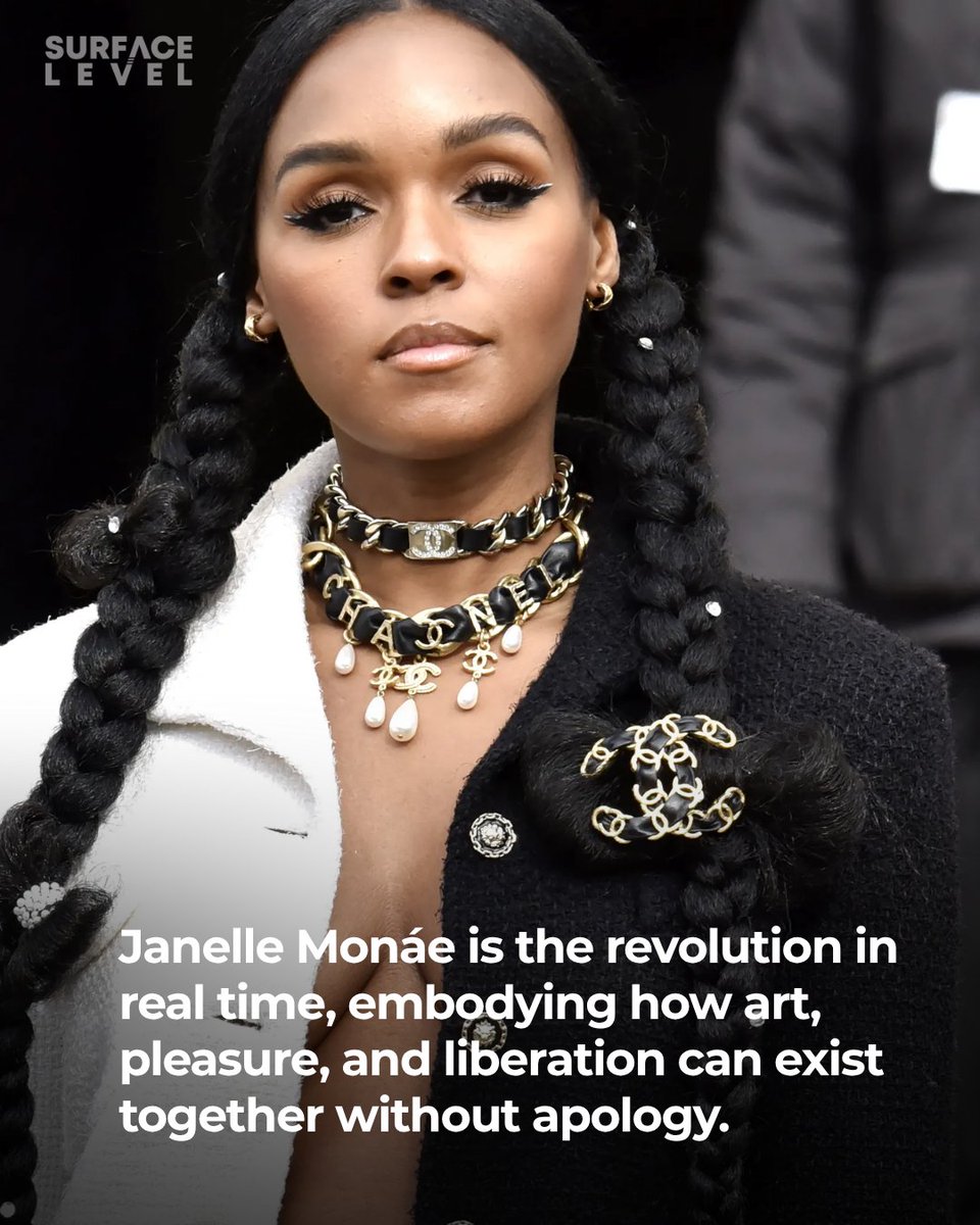 SurfaceLevelNow's tweet photo. Joy as rebellion. Style as armor. Love as proof. Janelle Monáe reminds us that liberation doesn’t always look like protest. Sometimes it looks like pleasure.
This week’s episode asks: Is joy itself a political act?
#BlackFamous #StayCurious https://t.co/VRhBvrWAtO
