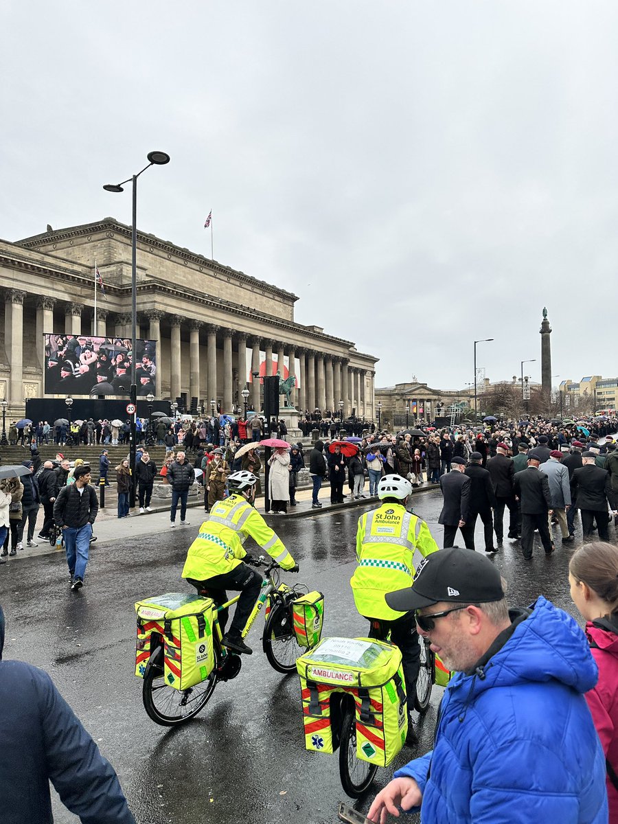 A real honour and privilege today for our <a href="/stjohnambulance/">St John Ambulance England</a> team to be able to provide the medical cover (&amp; a marching contingent) for the <a href="/TownHallLpool/">Liverpool Town Hall</a> <a href="/CultureLPool/">Culture Liverpool</a> Service of Remembrance at St Georges Hall - the largest parade outside of London. #WeRemember #RemembranceDay
