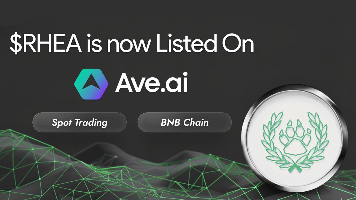 rhea_finance's tweet photo. More trading venues unlocked! 

You can now trade $RHEA on https://t.co/OSF6VqTy7q.

Connect your EVM wallet &amp; start trading directly on-chain.

You can also download the @aveai_info app to trade seamlessly &amp; grow your position in NEAR DeFi through RHEA. https://t.co/N95G2ICARx