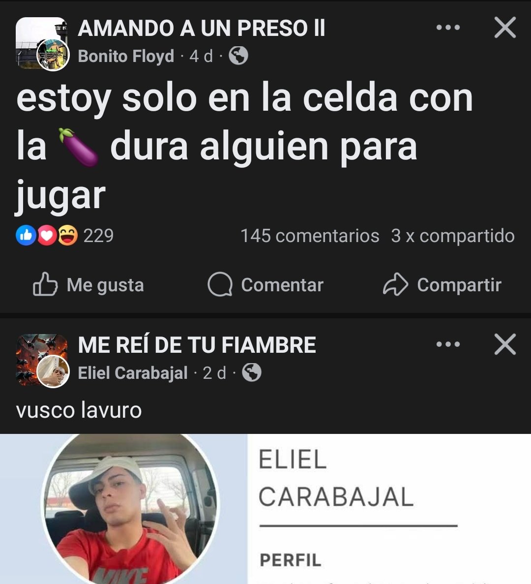 EL QUE ANDA SIEMPRE RE EN UNA ES EL GRUPO DE AMANDO UN PRESO II. USTEDES SE BURLAN DE FB PERO DESDE QUE LE SACARON LA CENSURA ES 10 VECES MÁS RANCIO QUE TUITER
