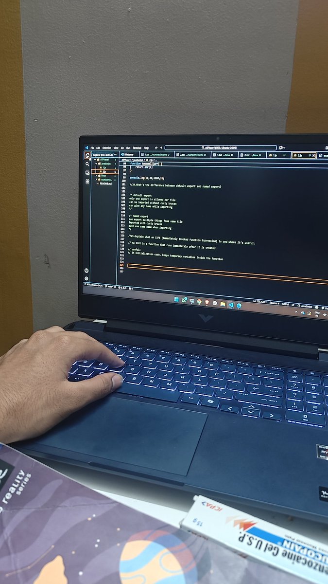 0xsyedsaboor's tweet image. Week 5 Day 7 / 100 
Learning JavaScript 
Complete the phase-1 exams at code for india 
#100days #challenge 
@codeforindia_  @merajismeraj
@0xsuhailroushan @SadiyaSabera