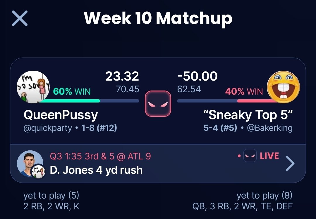 CommonSenseSam's tweet image. The FIFTH missed XP (worth -50 pts) of the 2025-2026 PepegaMega Fantasy Football season goes to... @bakerkingttv! 

This is Michael Badgley&apos;s and Baker&apos;s SECOND missed XP of the season.